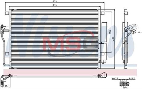 Радіатор кондиціонера First Fit - (2E0820413, 38013633AA, 68013633AA) NISSENS 94917