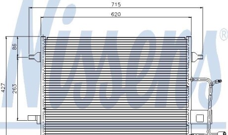 Конденсатор, кондиционер - (8E0260401A, 8E0260401B, 8E0260403A) NISSENS 94922