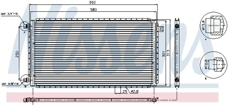 Фото 3 - Радіатор кондиціонера NISSENS 94961