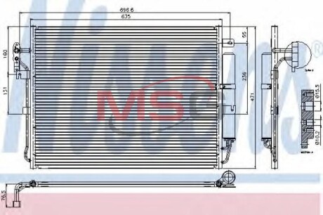 Конденсатор, кондиционер - (jrb500130, lr018403, jrb500040) NISSENS 94962