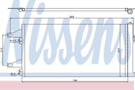 Радіатор кондиціонера First Fit - (1344098080, 1361236080, 1371428080) NISSENS 94985