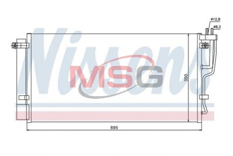 Конденсатор, кондиционер - NISSENS 94992