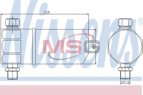 Осушитель, кондиционер - (3BD820193, 4B0820192, 4B0820193) NISSENS 95115