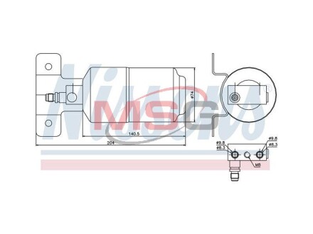 Осушитель, кондиционер - (7230473, 7H0820191A, 7KO820191A) NISSENS 95169