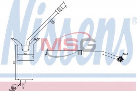 Осушитель, кондиционер - NISSENS 95330