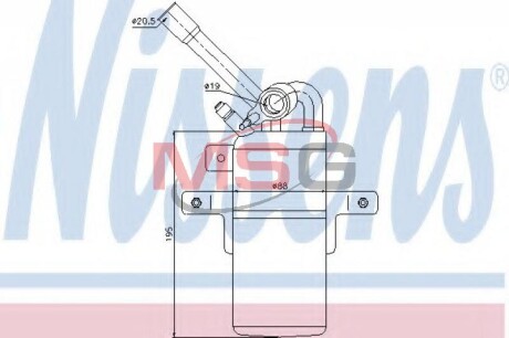 Осушитель, кондиционер - (1365483, 1509857, 2T1H1647AF) NISSENS 95331