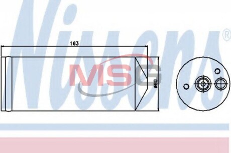 Осушитель, кондиционер - (5066503AB, 5066503AA, 4798017) NISSENS 95362