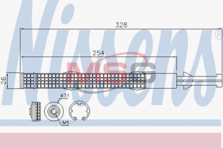 Осушувач кондиціонера First Fit - (6R0898191, 8X0898191, 8X0898191A) NISSENS 95526