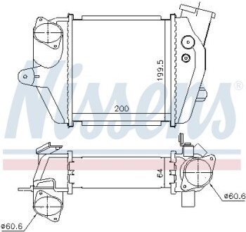 Теплообменник - (rf7n13565a, rf7n13565b, rf7n13565c) NISSENS 96032