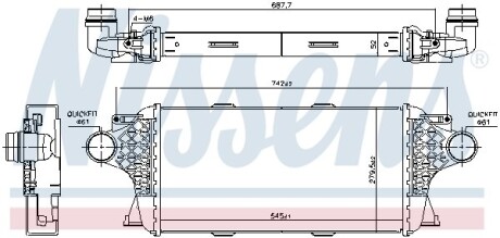 Intercooler db gl-klasa /x166/ 12- - NISSENS 961458