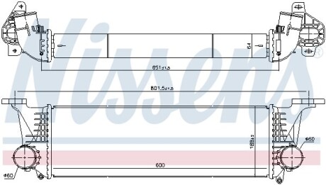 Intercooler iveco daily 12- - (5801255907, 5801526777, 5802036825) NISSENS 96246