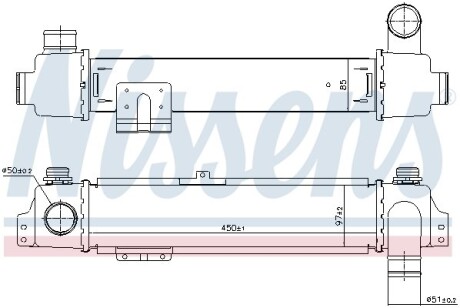 Интеркулер KIA Sorento 2,5CRDi 02- - (281904A101) NISSENS 96384