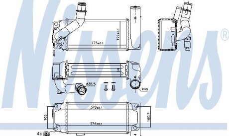 Теплообменник - (179000N030, 179000N040) NISSENS 96429