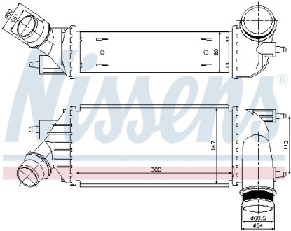 Интеркулер - (0384P2, 144010980, 14401098000) NISSENS 96467