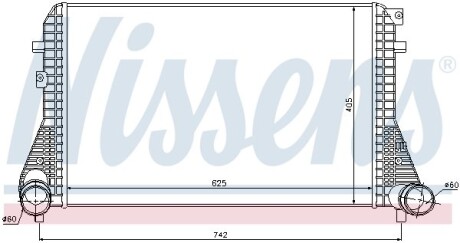 Интеркулер - (1K0145803AK, 3AA145805A, 1K0145803BP) NISSENS 96542