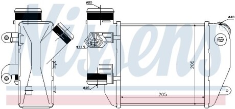 Интеркулер - (4F0145805AF, 4F0145805E) NISSENS 96576