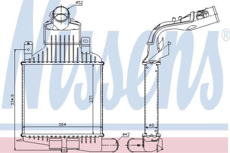 Інтеркулер - ((6302062, 6302057, 93179038, 93182323)) NISSENS 96591