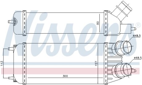 Интеркулер - (0384K4, 1498987080) NISSENS 96613