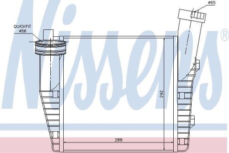 Интеркулер - (7L6145804B, 7P6145804A) NISSENS 96687