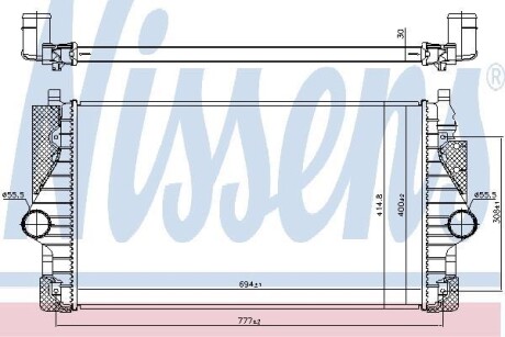 Интеркулер - (7D0145803A, 7D0145805) NISSENS 96755