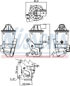 Клапан рециркуляціі ВГ (EGR) First Fit - (030131550, 030131547B, 030131503F) NISSENS 98152