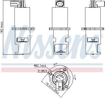 Клапан EGR - (1471000Q0B, 8200542998, 8200467030) NISSENS 98172