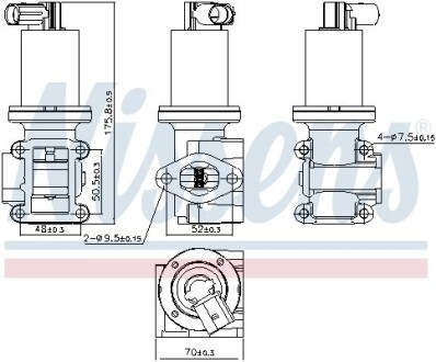 Клапан рециркуляціі ВГ (EGR) First Fit - NISSENS 98180