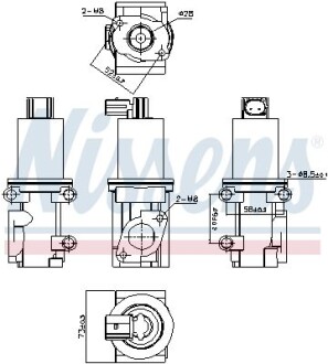 Клапан EGR - (46785766, 50109013, 55182482) NISSENS 98185