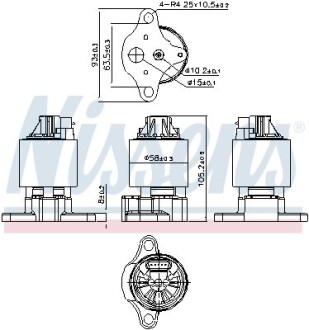 Zawуr recyrkulacji spalin opel - (93184995, 851581, 5851OO5) NISSENS 98186