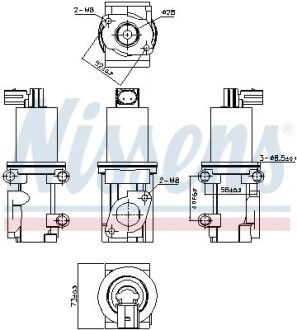 Клапан рециркуляціі ВГ (EGR) First Fit - (1852079J52, 55186214, 55194734) NISSENS 98193