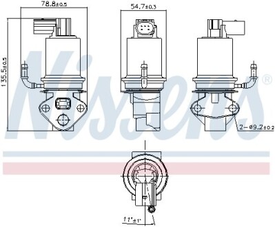 Клапан рециркуляціі ВГ (EGR) First Fit - (06A131501P, 06A131501F) NISSENS 98201