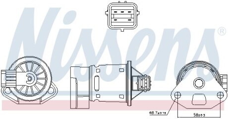 Клапан EGR - (96253548) NISSENS 98246