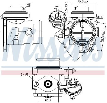 Клапан рециркуляціі ВГ (EGR) First Fit - (074129463B, 074129637C) NISSENS 98301