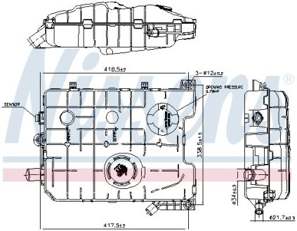 Розширювальний бак охолодження - NISSENS 996058