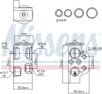 Клапан кондиціонера First Fit - (8K0820679B, 8K0820679A) NISSENS 999314