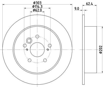 Диск тормозной задний Toyota RAV-4 1.8, 2.0 (00-05)/ Chery Tiggo 2.0, 2.4 (05-08) - (4243142041, 4243142040) NISSHINBO ND1004K