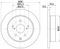 Диск тормозной задний Toyota RAV-4 2.0, 2.2, 2.4, 3.5 (05-) - (424310R020, 4243142060, 424310R010) NISSHINBO ND1013K (фото 1)