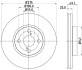 Диск тормозной передний Toyota Corolla 1.4, 1.8, 2.0 (04-07) - (4351202080, 4351202081, 43512YZZAE) NISSHINBO ND1016K (фото 1)