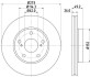 Диск тормозной передний Toyota Auris 1.4, 1.6, 1.8 (07-) - (4351202180, 4351202200, 4351212690) NISSHINBO ND1021K (фото 1)