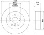 Диск тормозной задний Lexus ES 3.5/ Toyota Camry 2.4, 3.5 (06-00) - (4243133130, 4243106130, 4243106140) NISSHINBO ND1077K (фото 1)