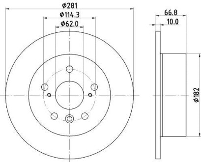 Диск тормозной задний Lexus ES 3.5/ Toyota Camry 2.4, 3.5 (06-00) - NISSHINBO ND1077K