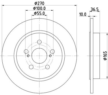 Диск гальмівний задній Corolla (E15,E18) (06-) - NISSHINBO ND1133K