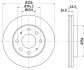 Диск тормозной передний Mitsubishi Galant V, VI 1.8, 2.0 (96-) - (mb407639, mb668107, mb668886) NISSHINBO ND3011K (фото 1)