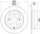 Диск тормозной задний Hyundai Santa Fe/ Kia Sorento 2.0, 2.2, 2.4 (10-) - (584112P000, 584112W010, S584112P000) NISSHINBO ND6066K (фото 1)