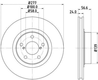 Диск тормозной передний Subaru Forester, Impreza, Legacy 2.0, 2.2 (02-) - NISSHINBO ND7003K