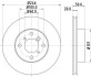 Диск гальмівний передний Suzuki Liana 1.3, 1.4, 1.5 (01-07) - (5531162G00, 5531162G01, 5531162G01A00) NISSHINBO ND9007 (фото 1)