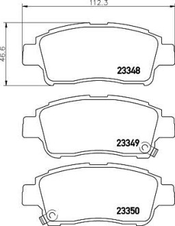 Колодки гальмівні дискові передні Toyota Yaris 1.0, 1.3, 1.4 (01-05), Yaris 1.5 (10-) - NISSHINBO NP1007