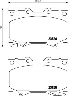 Колодки тормозные дисковые передние Strong Ceramic Land Cruiser (J100) (98-07) - NISSHINBO NP1018SC