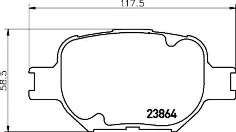 Колодки гальмівні дискові передние Toyota Corolla 1.6, 1.8 (14-) - NISSHINBO NP1021