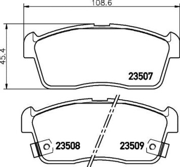 Колодки гальмівні дискові передние Chevrolet Cruze 1.3, 1.5 (00-08) - NISSHINBO NP1023